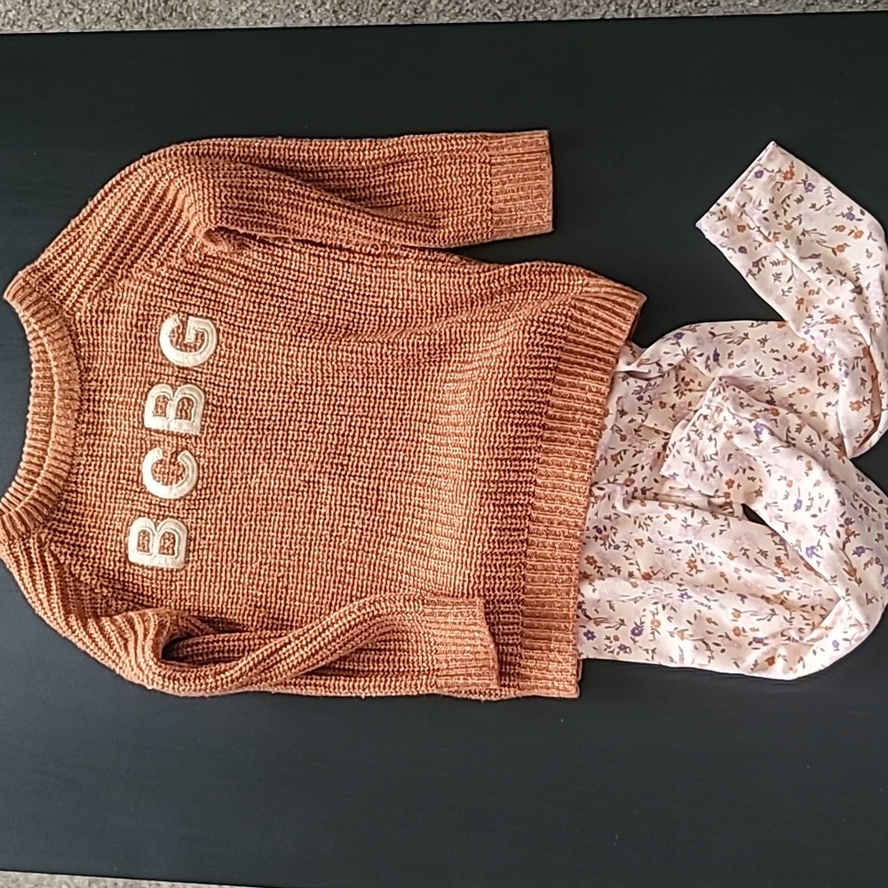 BCBG sweater & leggings sz 2T